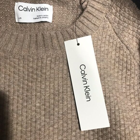 CALVIN KLEIN Cashmere WOOL Men’s Color-blocked Sweater Large - Picture 4 of 8